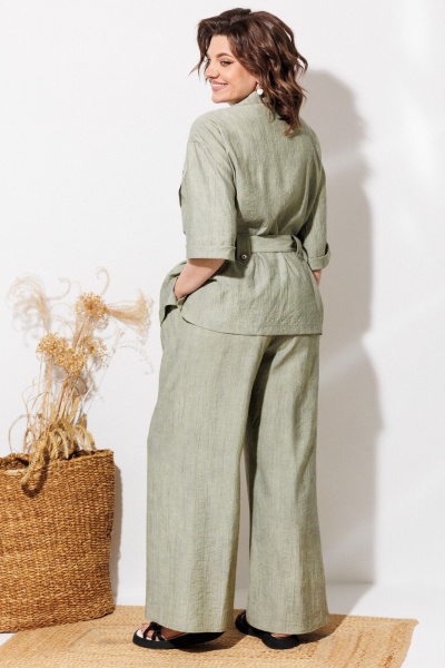 Брюки, рубашка ANASTASIA MAK 1339 мох - фото 10