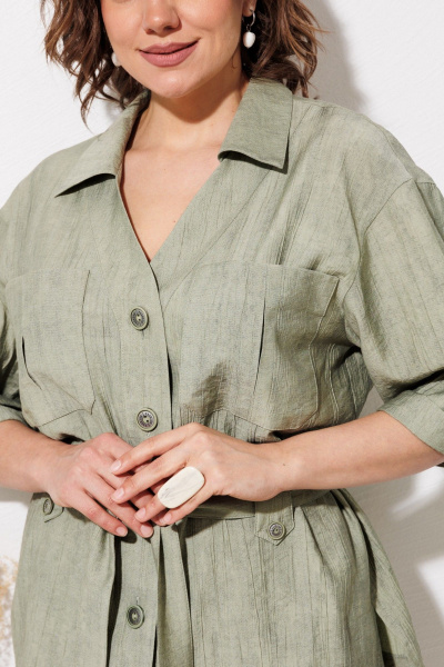 Брюки, рубашка ANASTASIA MAK 1339 мох - фото 5