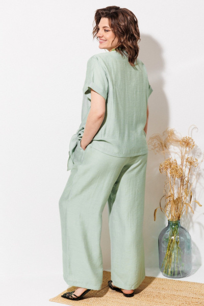 Блуза, брюки ANASTASIA MAK 1340 мята - фото 8