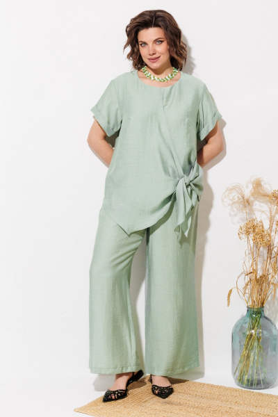 Блуза, брюки ANASTASIA MAK 1340 мята - фото 3