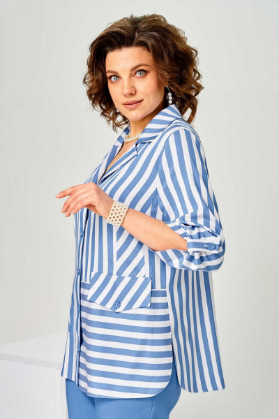 Блуза, брюки Асолия 1518 голубой - фото 10