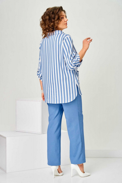 Блуза, брюки Асолия 1518 голубой - фото 8