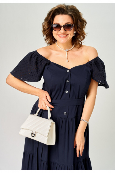 Платье EVA GRANT 7297С синий - фото 13