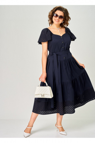 Платье EVA GRANT 7297С синий - фото 9