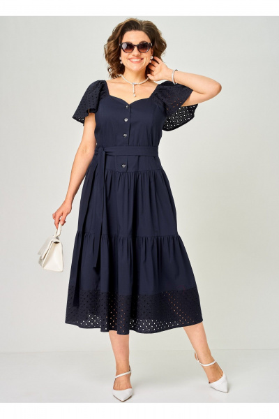 Платье EVA GRANT 7297С синий - фото 8