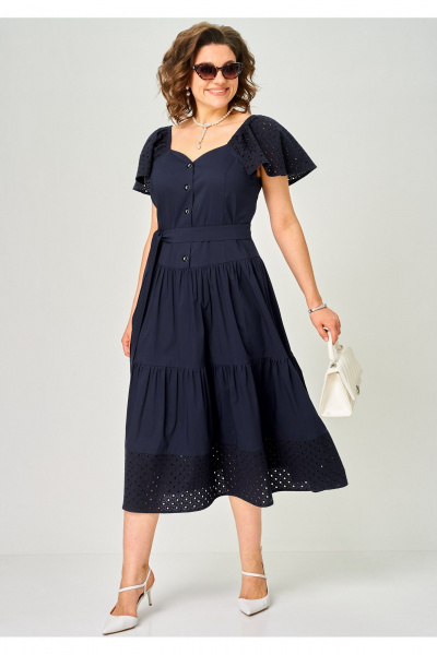 Платье EVA GRANT 7297С синий - фото 7