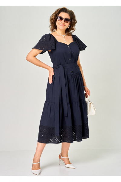 Платье EVA GRANT 7297С синий - фото 6
