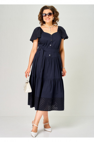 Платье EVA GRANT 7297С синий - фото 5