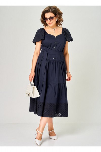Платье EVA GRANT 7297С синий - фото 4
