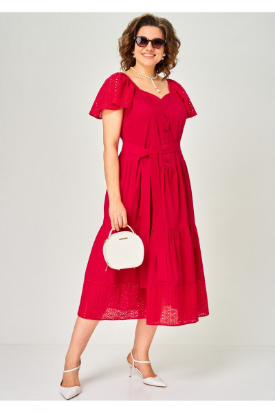 Платье EVA GRANT 7297С красный - фото 14