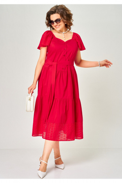 Платье EVA GRANT 7297С красный - фото 13