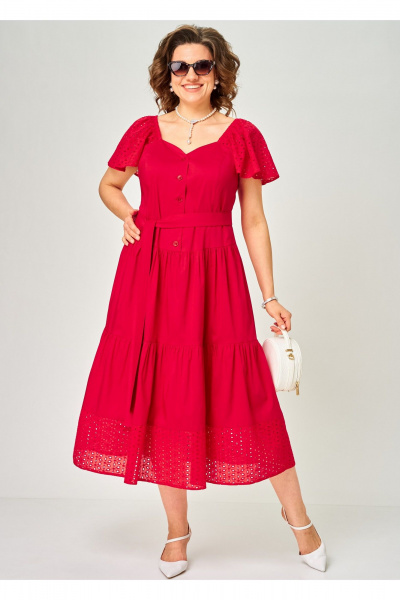 Платье EVA GRANT 7297С красный - фото 11