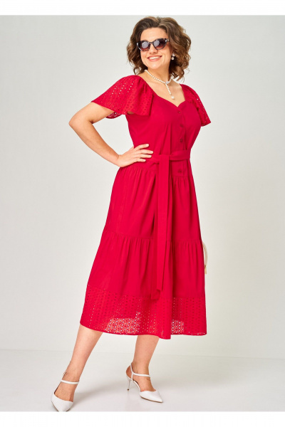 Платье EVA GRANT 7297С красный - фото 10
