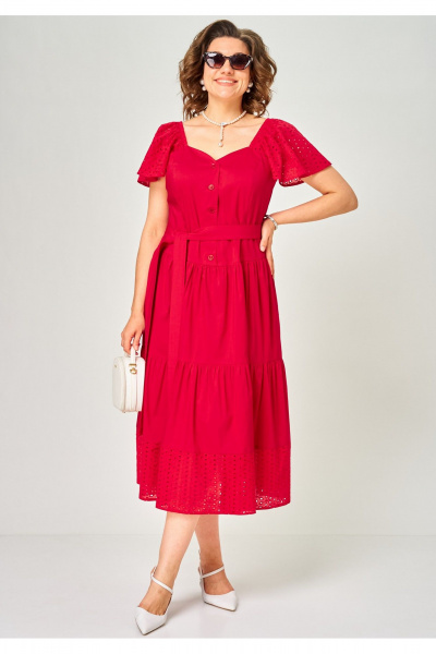 Платье EVA GRANT 7297С красный - фото 9