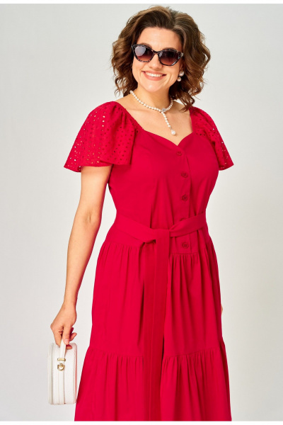 Платье EVA GRANT 7297С красный - фото 8