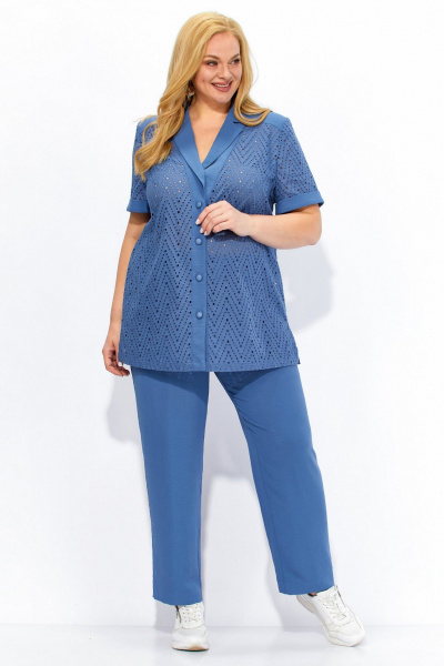 Брюки, жакет Линия Л А-2079 голубой - фото 3