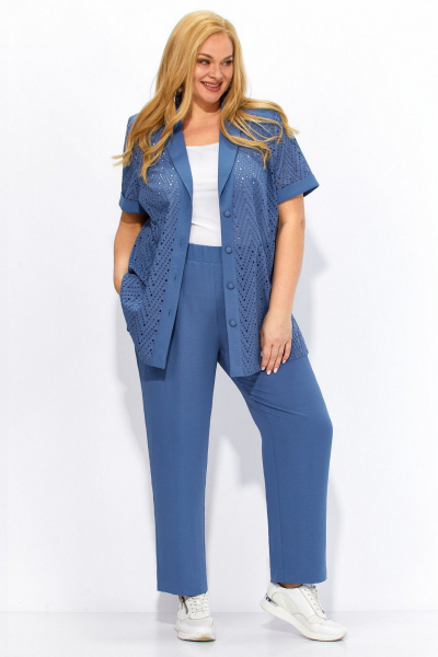 Брюки, жакет Линия Л А-2079 голубой - фото 2