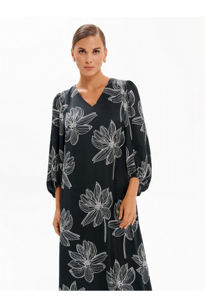 Платье Nelva 51733 черный-принт - фото 6