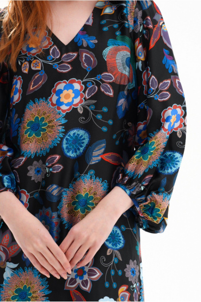 Платье Nelva 51724 черный_с_принтом - фото 3