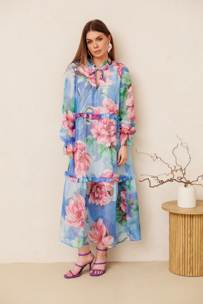 Платье Ambera Style 1130-4 цветы - фото 6