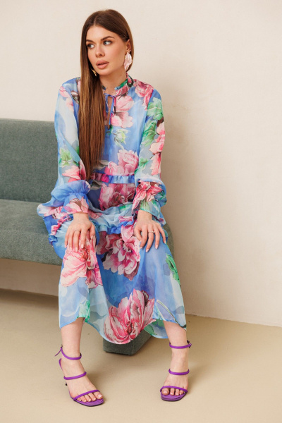 Платье Ambera Style 1130-4 цветы - фото 5