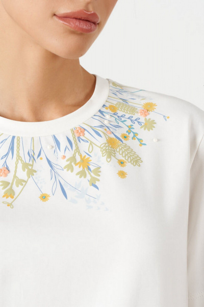 Футболка Nelva 23206 молочный - фото 3