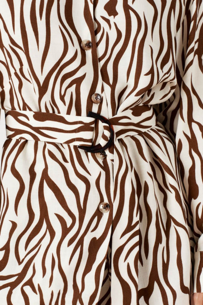 Блуза Nelva 23251 молочно-коричневый - фото 6