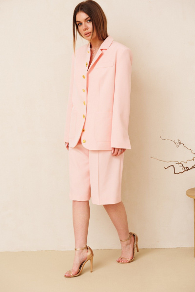 Жакет, шорты Ambera Style 2163-1 пудра - фото 4