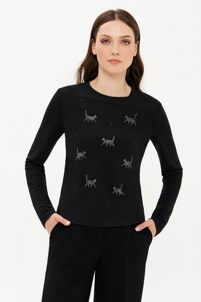 Лонгслив Nelva 23390 черный - фото 3