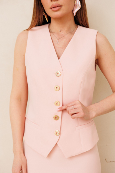 Жилет, юбка Ambera Style 2166 пудра - фото 5