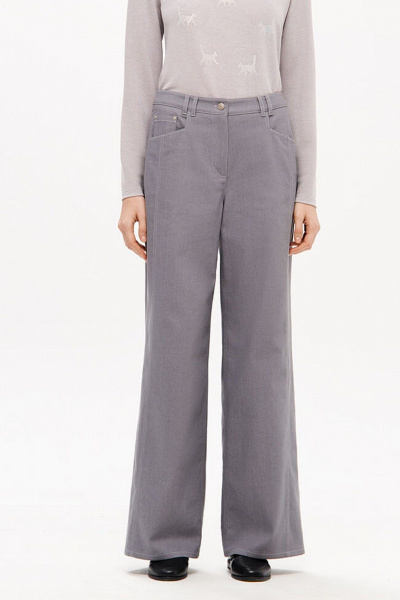 Брюки Nelva 31205 серый-джинс - фото 1