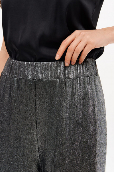 Брюки Nelva 31208 серебристо-черный - фото 3