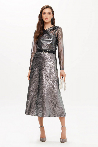 Юбка Nelva 4906 серебристый - фото 1