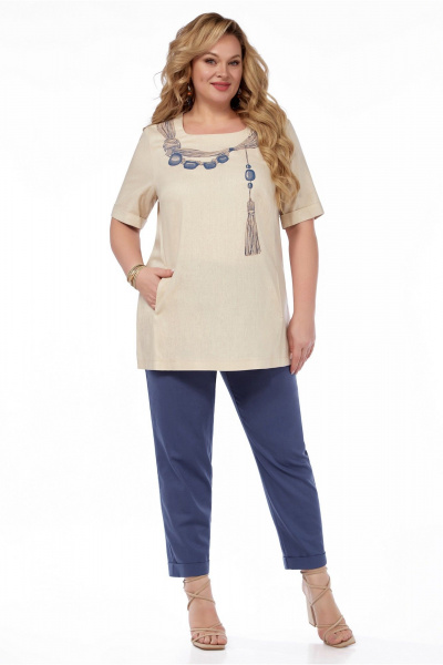 Брюки, туника LaKona 11660 льняной_голубой - фото 1