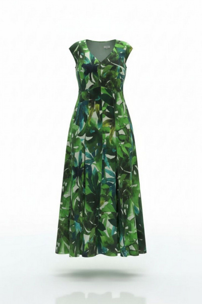 Платье Vittoria Queen 27923 зеленый-принт - фото 8