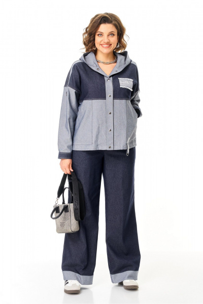 Брюки, жакет Aira Style 24223 синий - фото 9