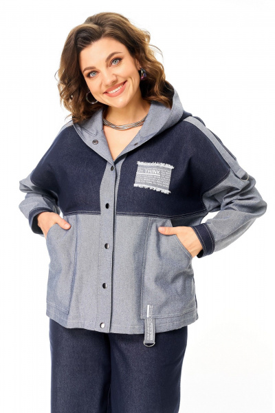 Брюки, жакет Aira Style 24223 синий - фото 6