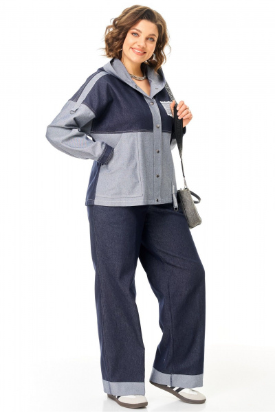 Брюки, жакет Aira Style 24223 синий - фото 4