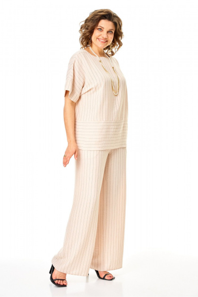 Блуза, брюки Anastasia 1365 светло-бежевый - фото 4