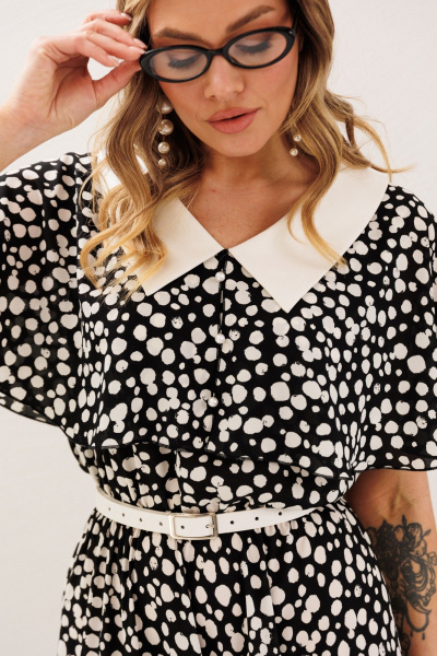 Платье Anastasia 1369 черный-горох - фото 14