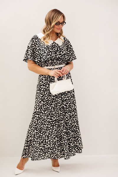 Платье Anastasia 1369 черный-горох - фото 6