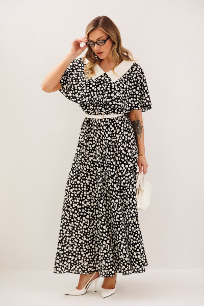 Платье Anastasia 1369 черный-горох - фото 5