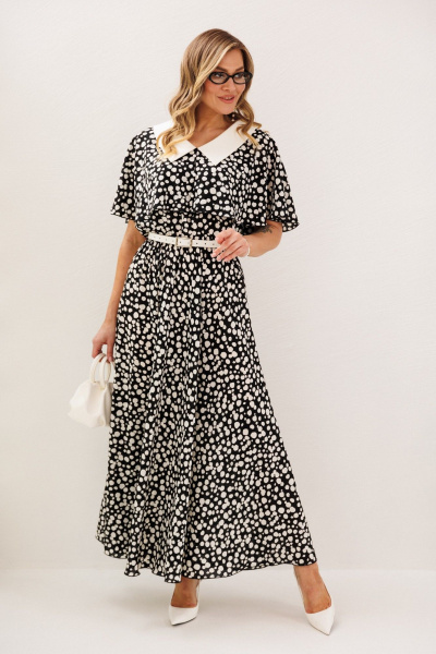 Платье Anastasia 1369 черный-горох - фото 3