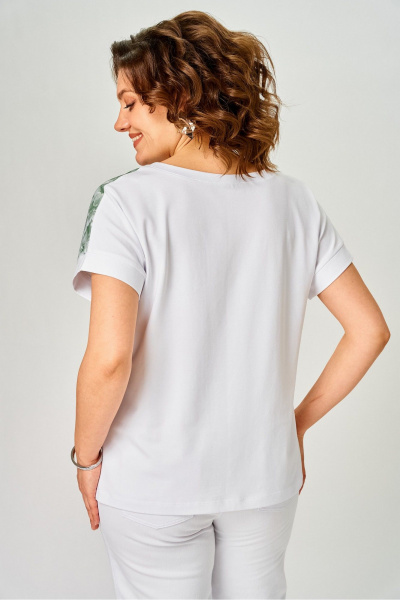 Джемпер Rumoda 2258 зеленый_белый - фото 12