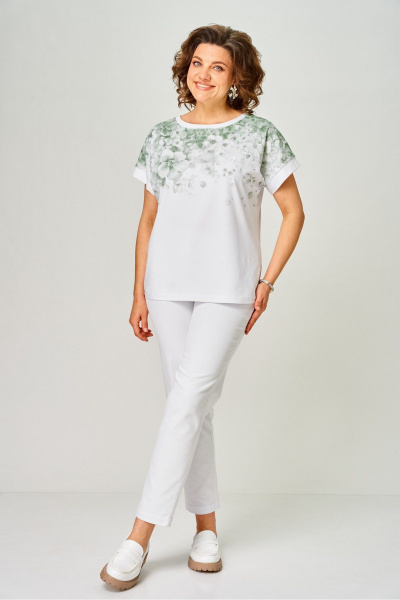 Джемпер Rumoda 2258 зеленый_белый - фото 9