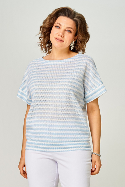 Джемпер Rumoda 2262 светло-голубой - фото 8