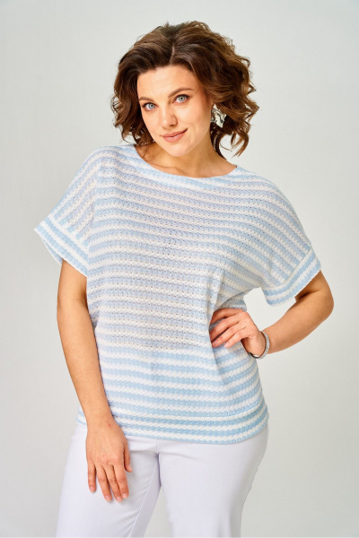 Джемпер Rumoda 2262 светло-голубой - фото 6