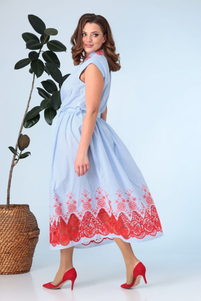 Платье Anastasia 651 голубой - фото 4