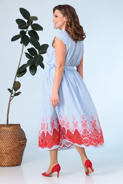 Платье Anastasia 651 голубой - фото 3