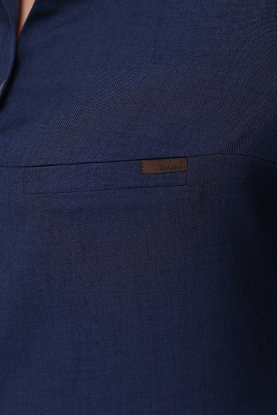 Платье демисезонное прямого силуэта с застежкой на пуговицы Линия Л Б-1656 тёмно-синий - фото 2